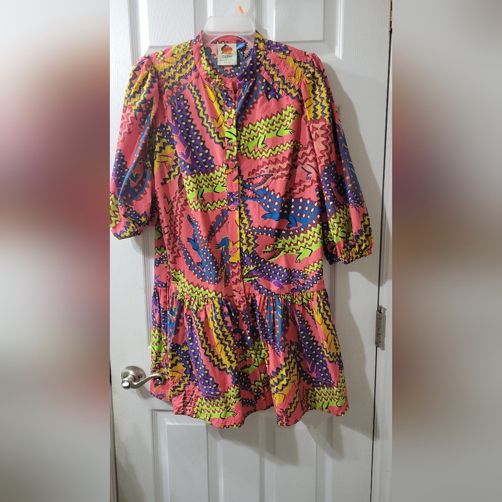 FARM Rio Long Sleeved Mini Dress Size Medium